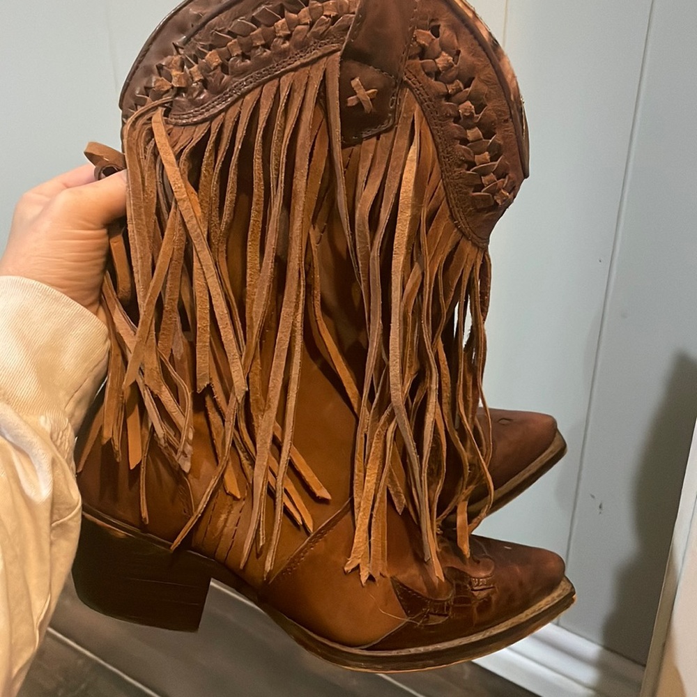 Dingo women's fringe cowgirl boots